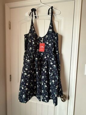 Navy Floral Dress